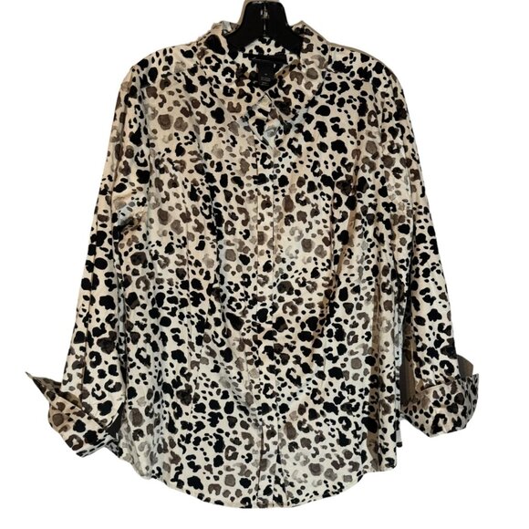 Lane Bryant Women's Size 14 Animal Print Button-Down Shirt.NWT - Picture 2 of 12